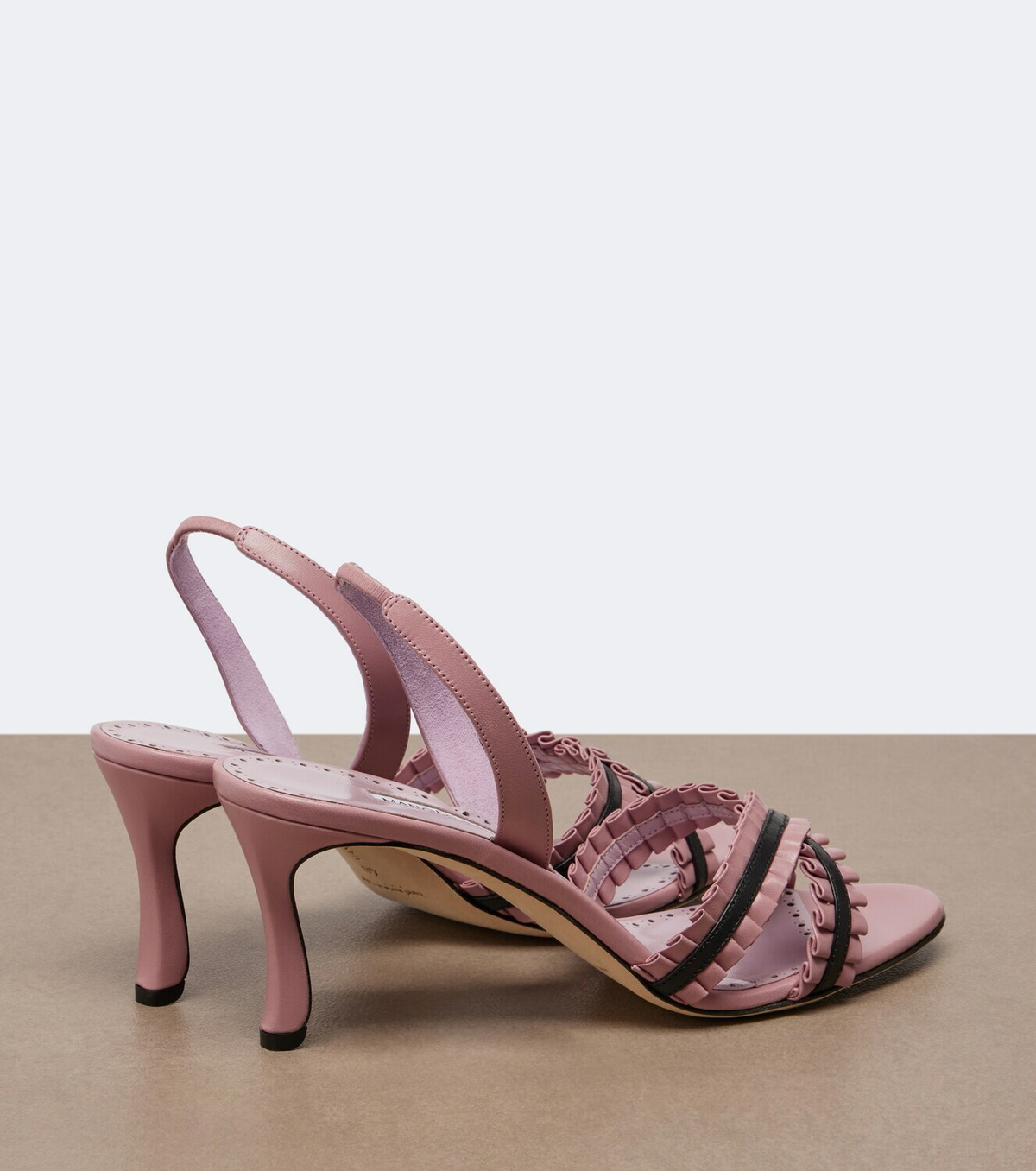 Manolo Blahnik Volusan leather slingback sandals