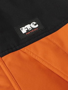 Pop Trading Company - FTC Skateboarding Logo-Appliquéd Colour-Block Shell Hooded Jacket - Orange