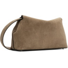TOTEME Tan T-Lock Suede Clutch