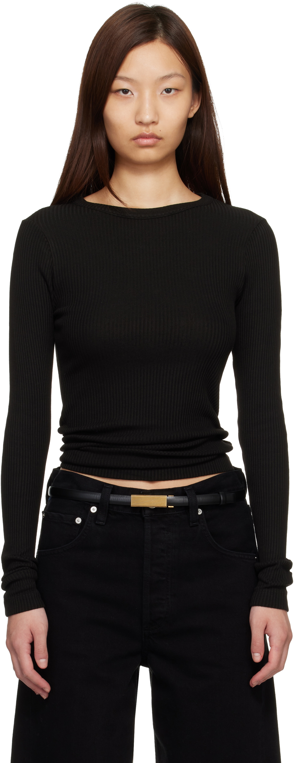 Citizens of Humanity Black Bina Crewneck T-shirt