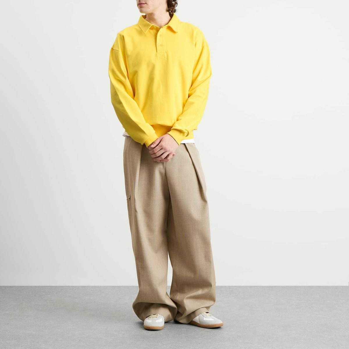 JW Anderson Men's Rugby Polo in Lemon