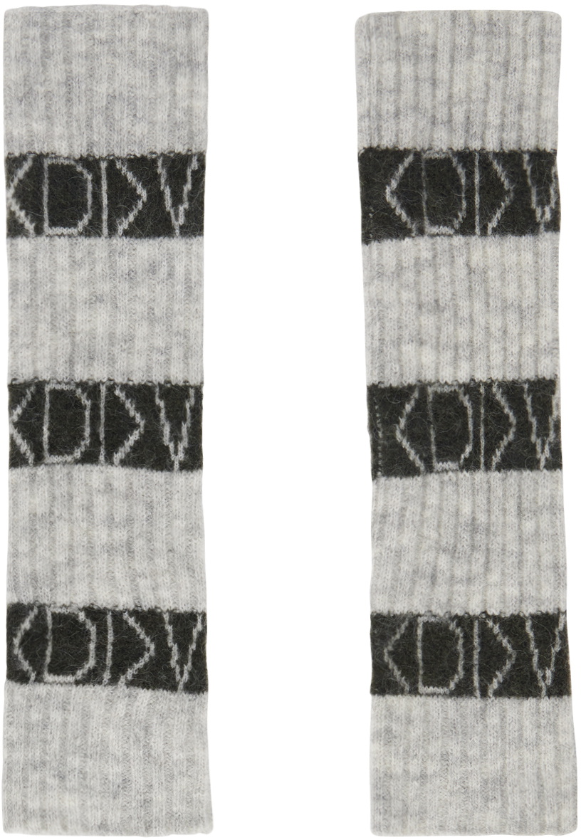 (di)vision Gray Striped Arm Warmers