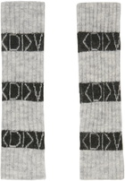 (di)vision Gray Striped Arm Warmers