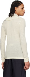 Jil Sander Off-White Zip-Up Sweater