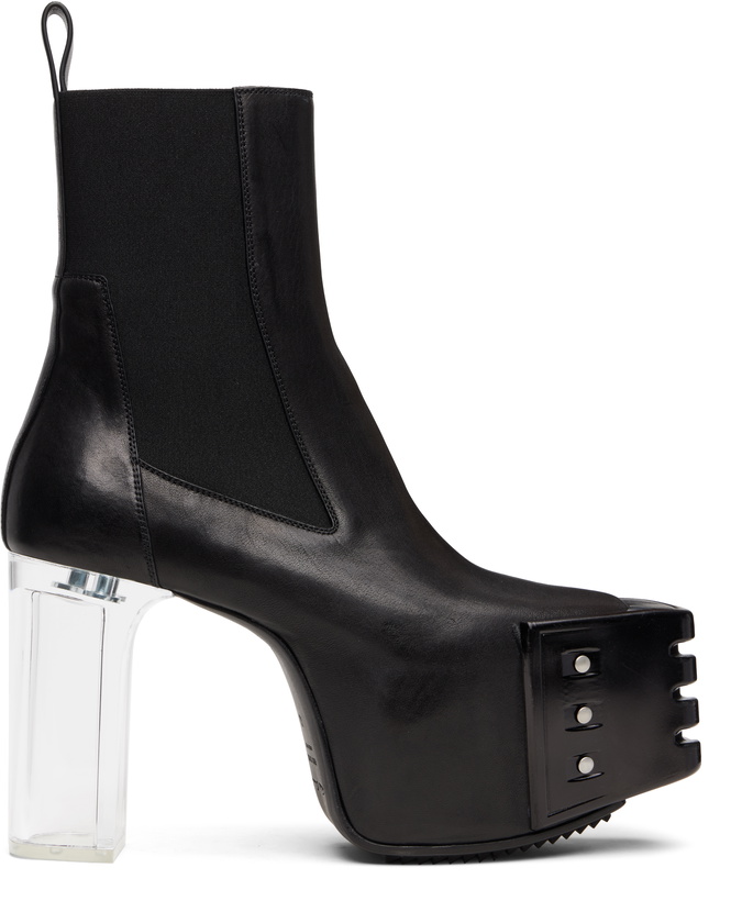 Photo: Rick Owens Black Concordians Grilled Kiss 45 Chelsea Boots