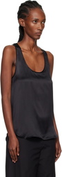 WARDROBE.NYC Black Silk Tank Top