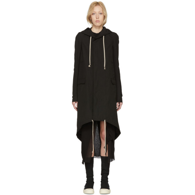 Rick Owens Drkshdw Black Fishtail Parka Rick Owens Drkshdw