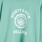 Sporty & Rich Men's Emlbem Sweatshirt in Aquamarine/White