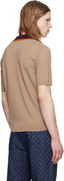 Dries Van Noten Beige Merino Wool Polo