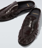 Saint Laurent Le Loafer eel leather mules