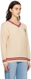 BAPE Beige College Sweater