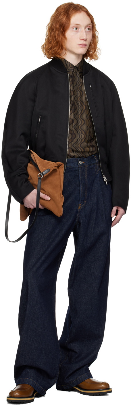 Dries Van Noten Blue Pleated Jeans Dries Van Noten Dries Van Noten Blue Pleated Jeans Dries Van Noten