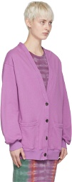 Raquel Allegra Purple Cotton Cardigan