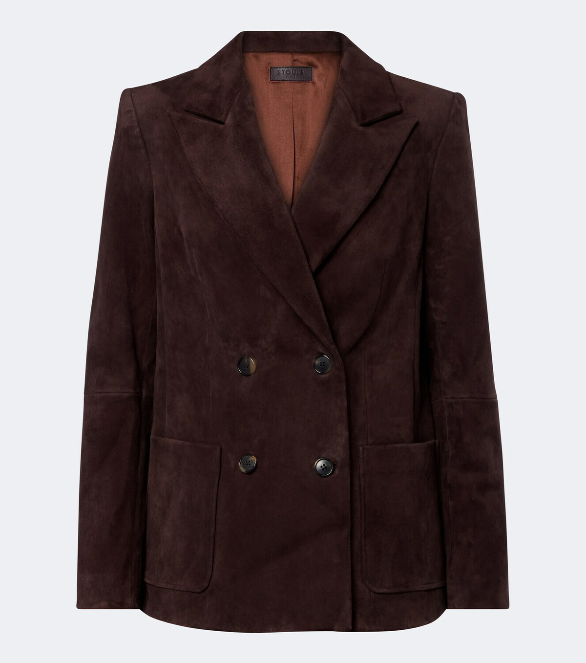 Stouls Jones double-breasted suede blazer