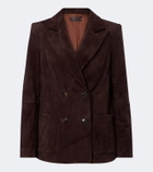 Stouls Jones double-breasted suede blazer