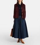 'S Max Mara Pleated taffeta midi skirt