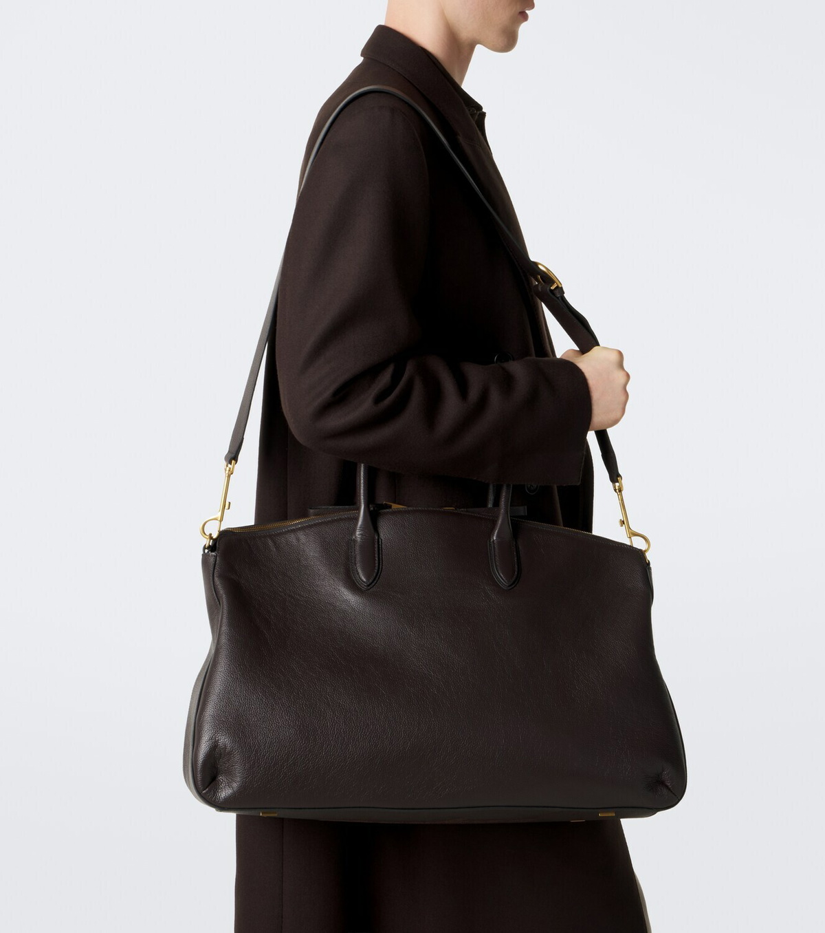 Borsalino Weekend leather duffel bag
