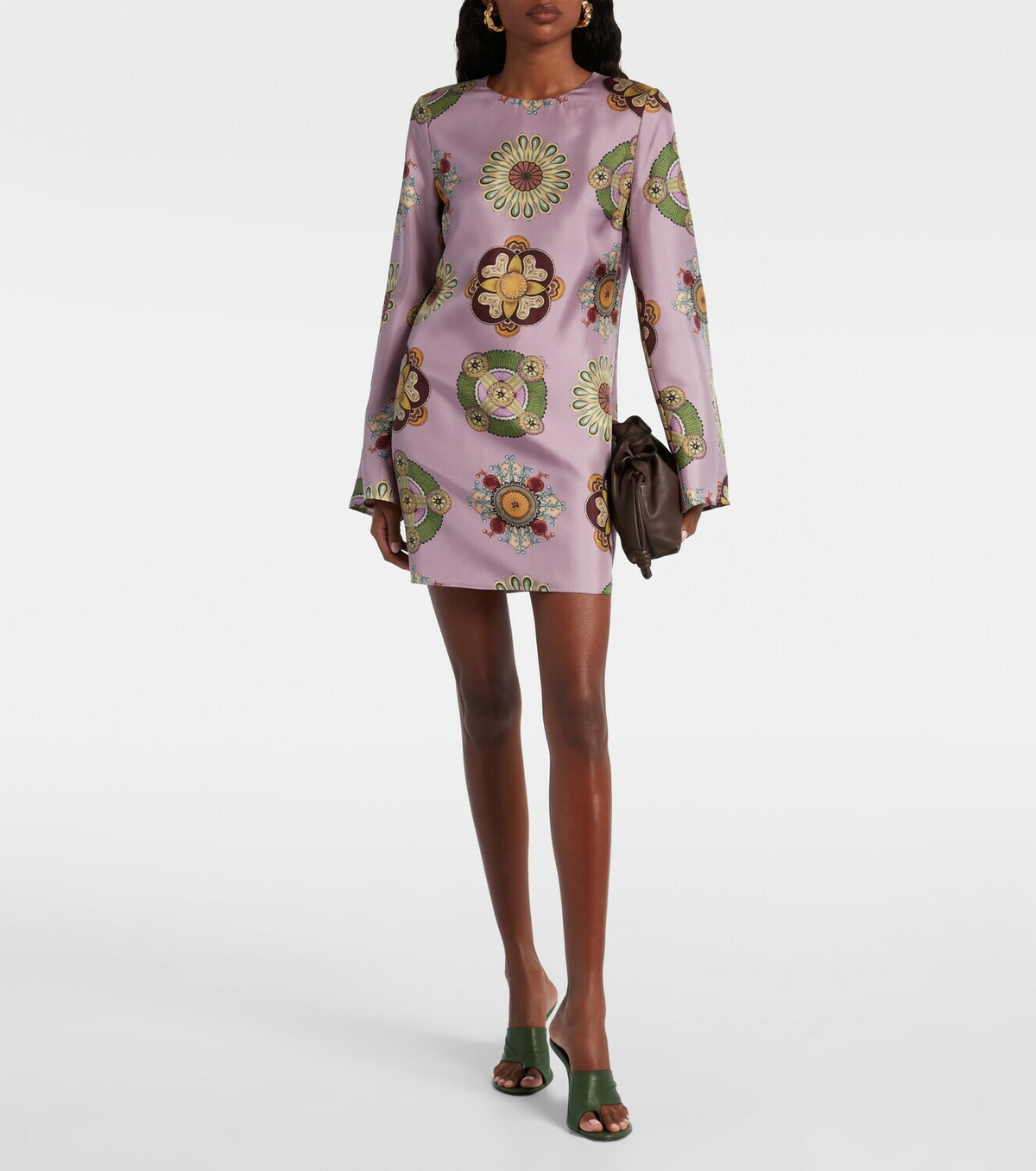 La DoubleJ Supremes Swing silk twill minidress