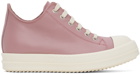 Rick Owens Pink Washed Calf Sneakers