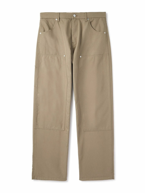 Photo: Valentino Garavani - Straight-Leg Cotton-Canvas Cargo Trousers - Neutrals