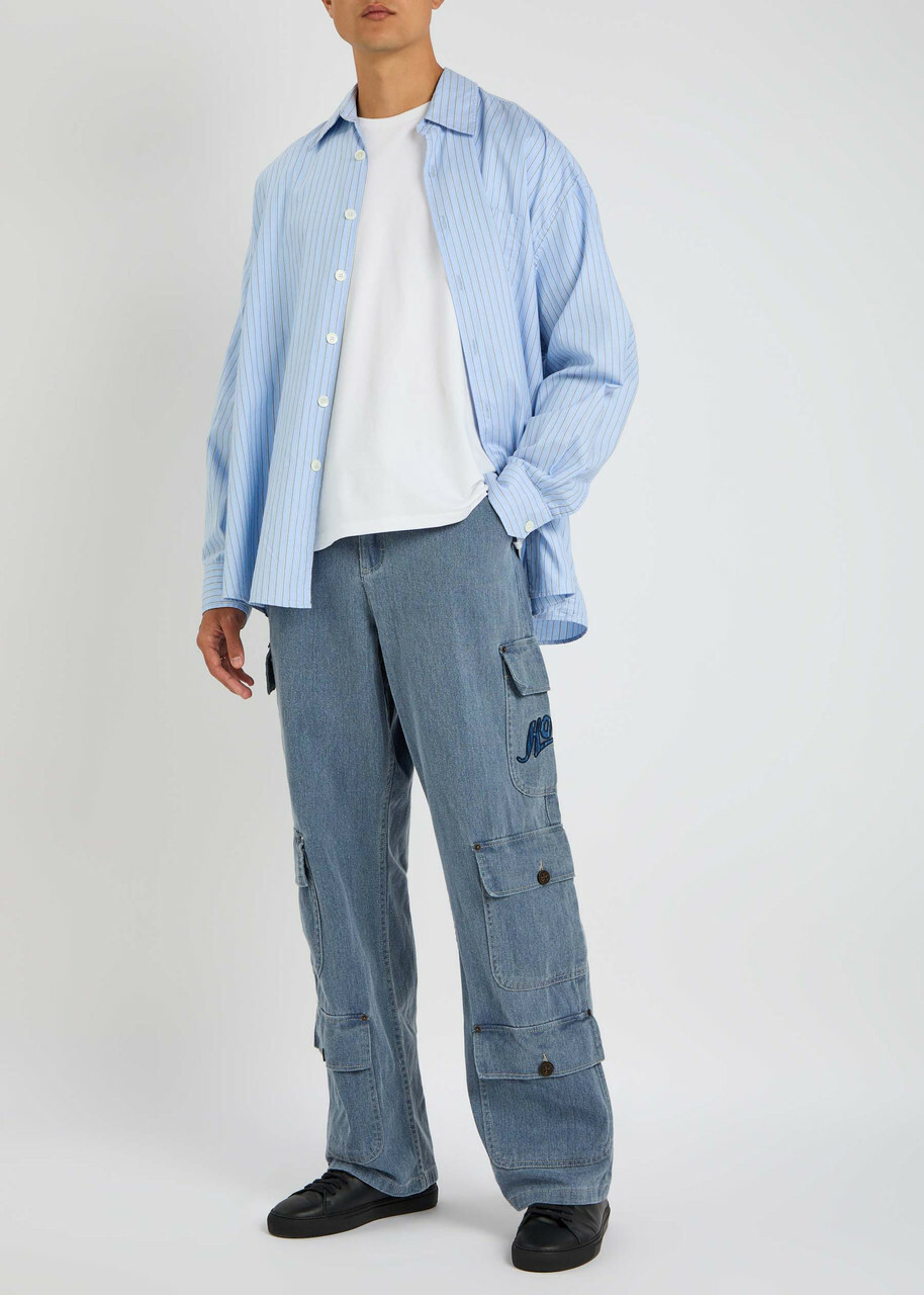 Honor The Gift Motorhead Denim Cargo Trousers Navy
