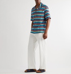 Missoni - Camp-Collar Striped Cotton-Jersey Shirt - Blue