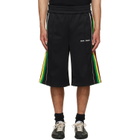 Palm Angels Black Classic Logo Vintage Track Shorts
