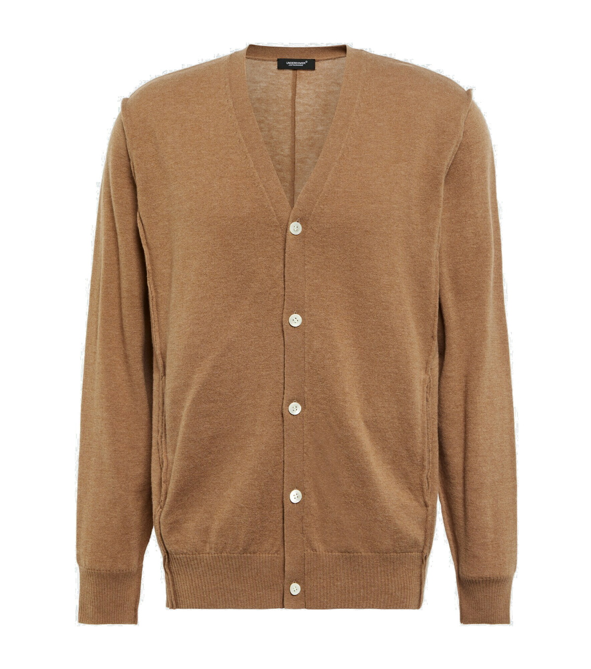 Undercover SS24 Cutout Cardigan - Black Cotton V-Neck