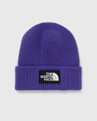 The North Face TNF LOGO BOX CUFFED BEANIE Purple Mens Cap