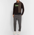 Fendi - Fringed Logo-Intarsia Wool Scarf - Brown