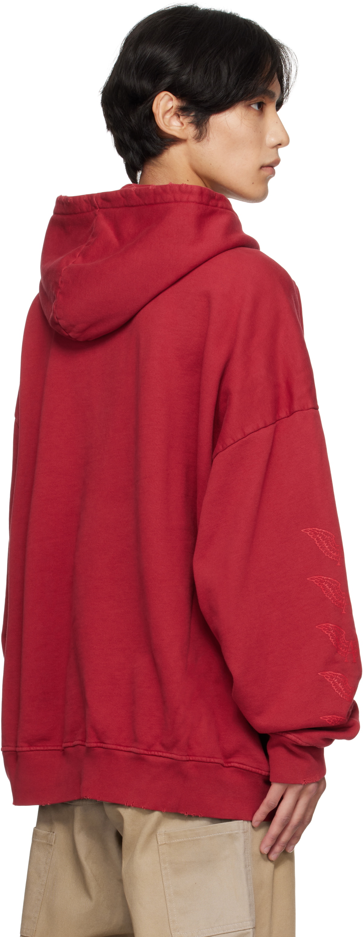 ALEXANDER DIGENOVA Red Melt Lock Logo Hoodie