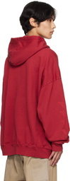 ALEXANDER DIGENOVA Red Melt Lock Logo Hoodie