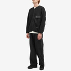 and wander Wool Fleece Cardigan in Black