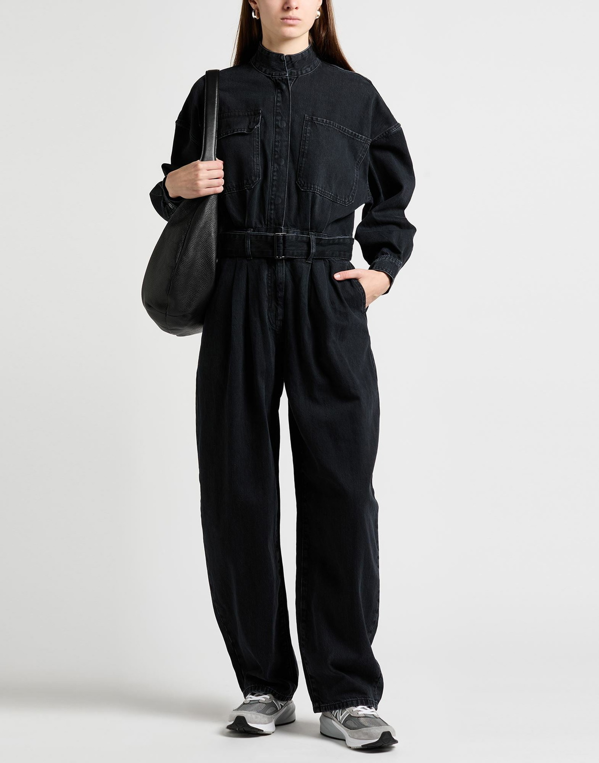 Frame The Cocoon Jumpsuit Womens Jumpsuit in Black