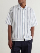 NN07 - Striped Cotton-Poplin Shirt - Blue