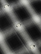 OrSlow - Convertible-Collar Checked Cotton-Blend Flannel Shirt - Black
