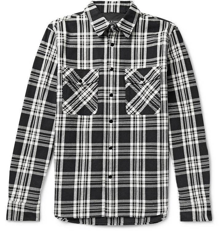 Photo: RAG & BONE - Jack Checked Cotton-Twill Shirt Jacket - Black