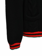 GUCCI - Wool Knit Cardigan W/ Web Details