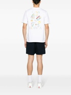 Casablanca White Logo Print Organic Cotton T-Shirt
