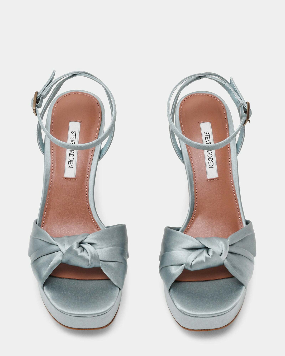 Steve Madden Knoti Heels in Blue Satin