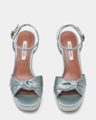 Steve Madden Knoti Heels in Blue Satin