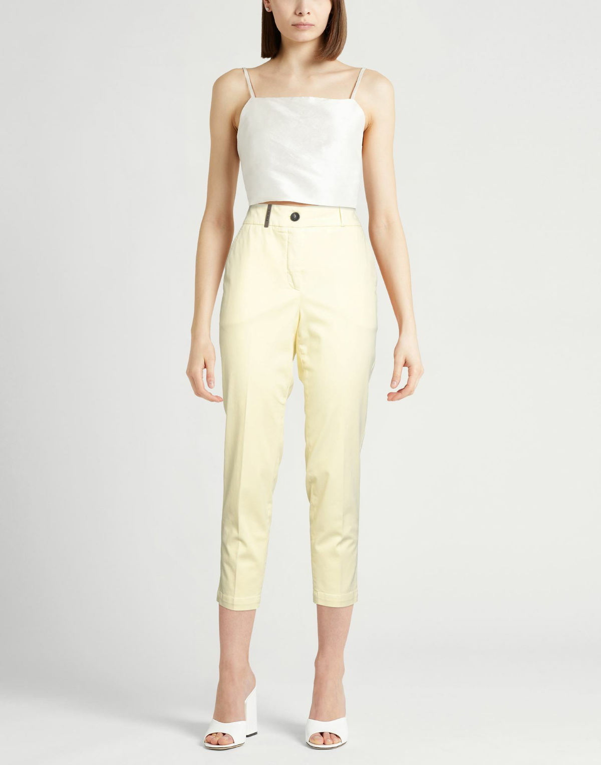Peserico Womens Pants Pastel in Yellow