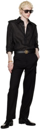 Bally Black Half Button Shirt