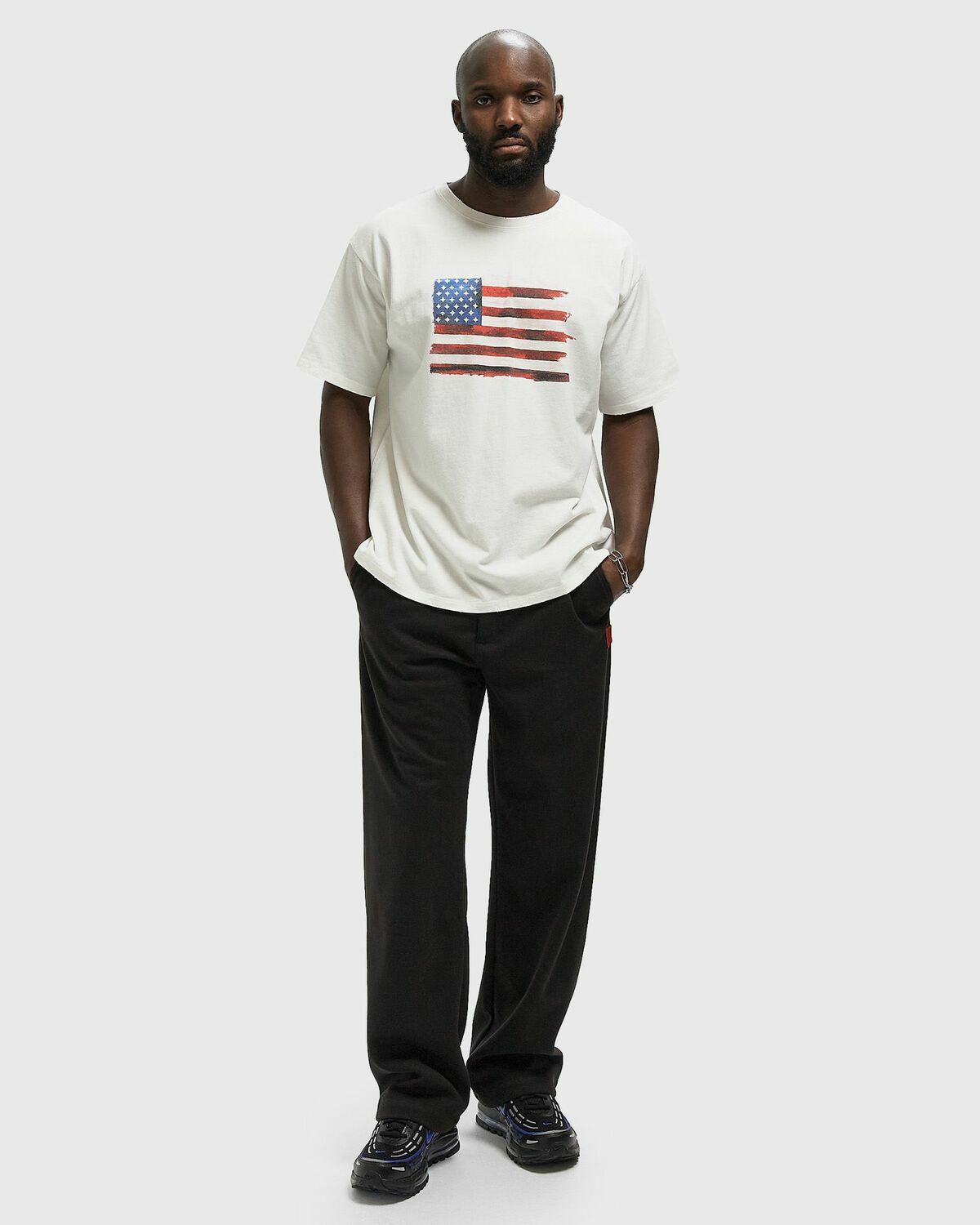 Duke & Dexter Duke American Flag Tee White Mens Shortsleefe
