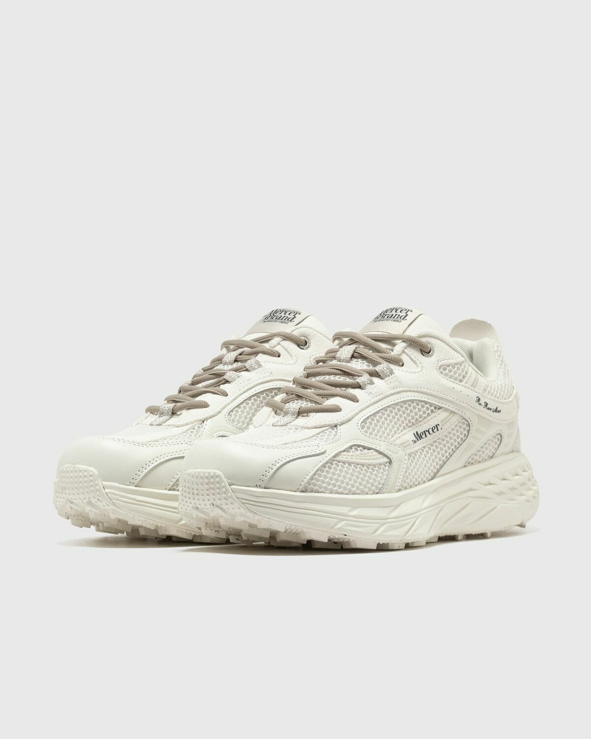 Mercer The Re-Run Max Suede White Mens Lowtop