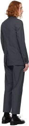 Dries Van Noten Gray Notched Suit