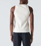 Bottega Veneta Logo ribbed-knit cotton tank top