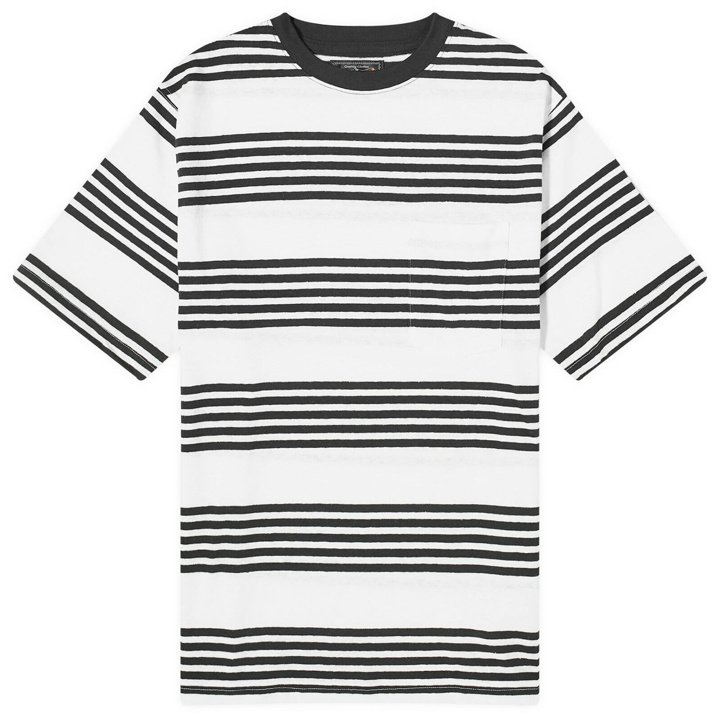 Photo: Beams Plus Men's Nep Stripe Pocket T-Shirt in White