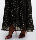 Rixo Alaina polka-dot halterneck midi dress