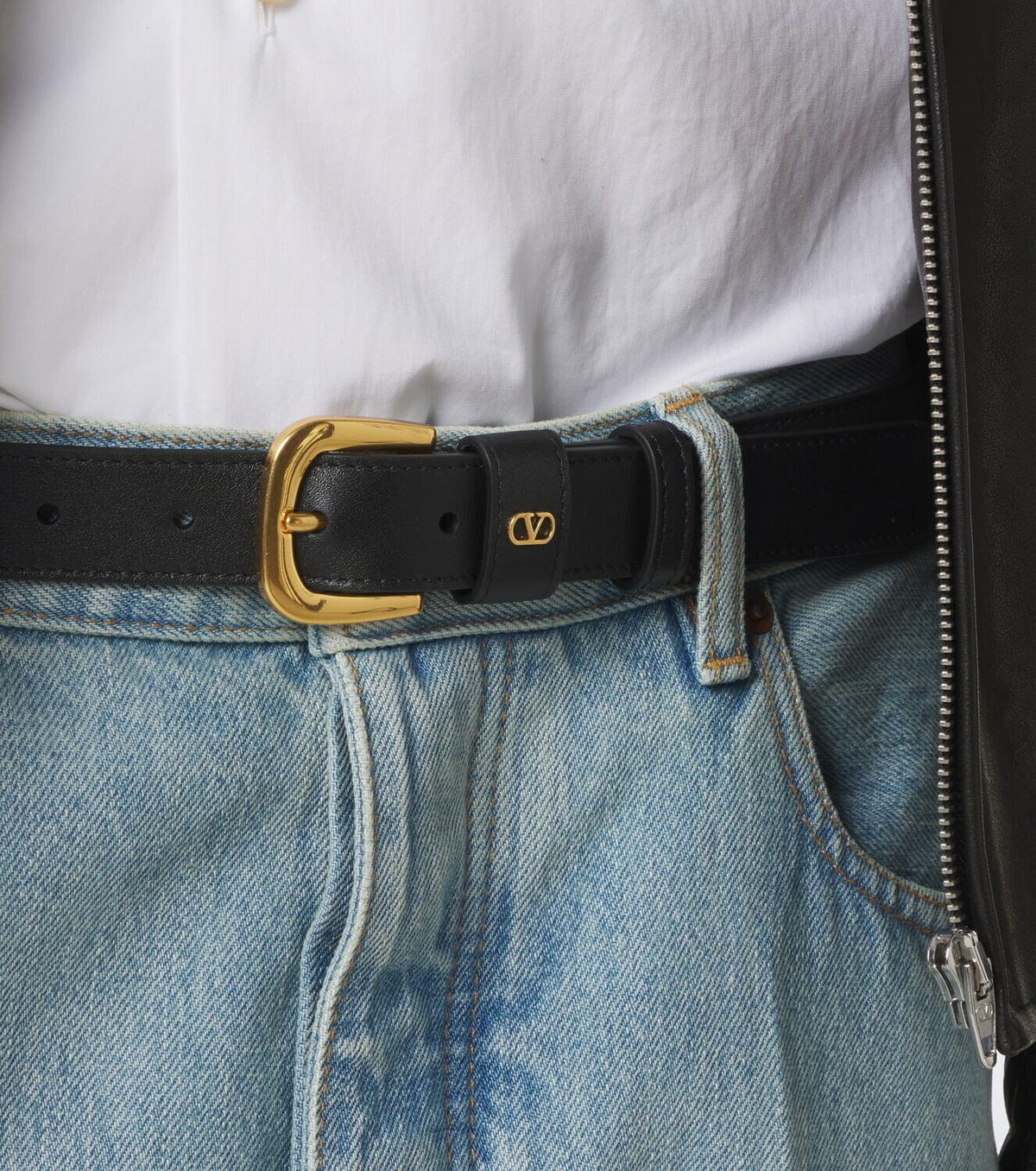 Valentino Garavani VLogo leather belt